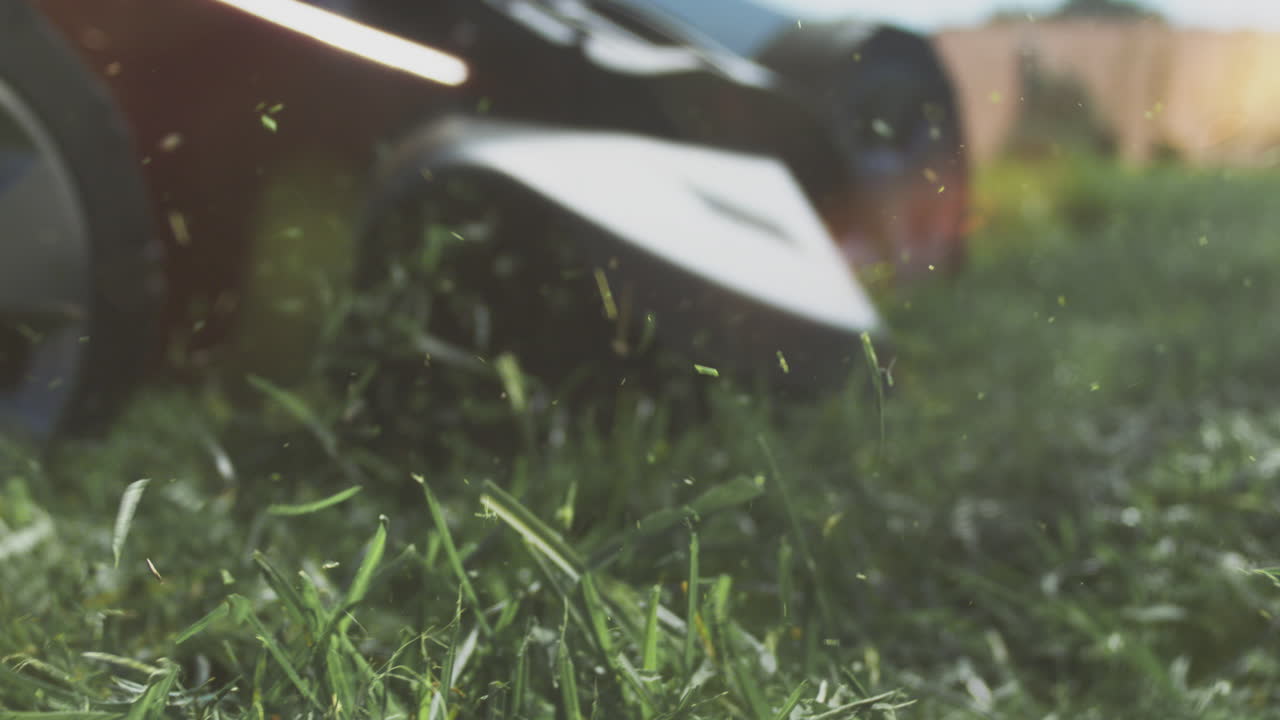 잔디를 잘라내는 잔디 기 기계