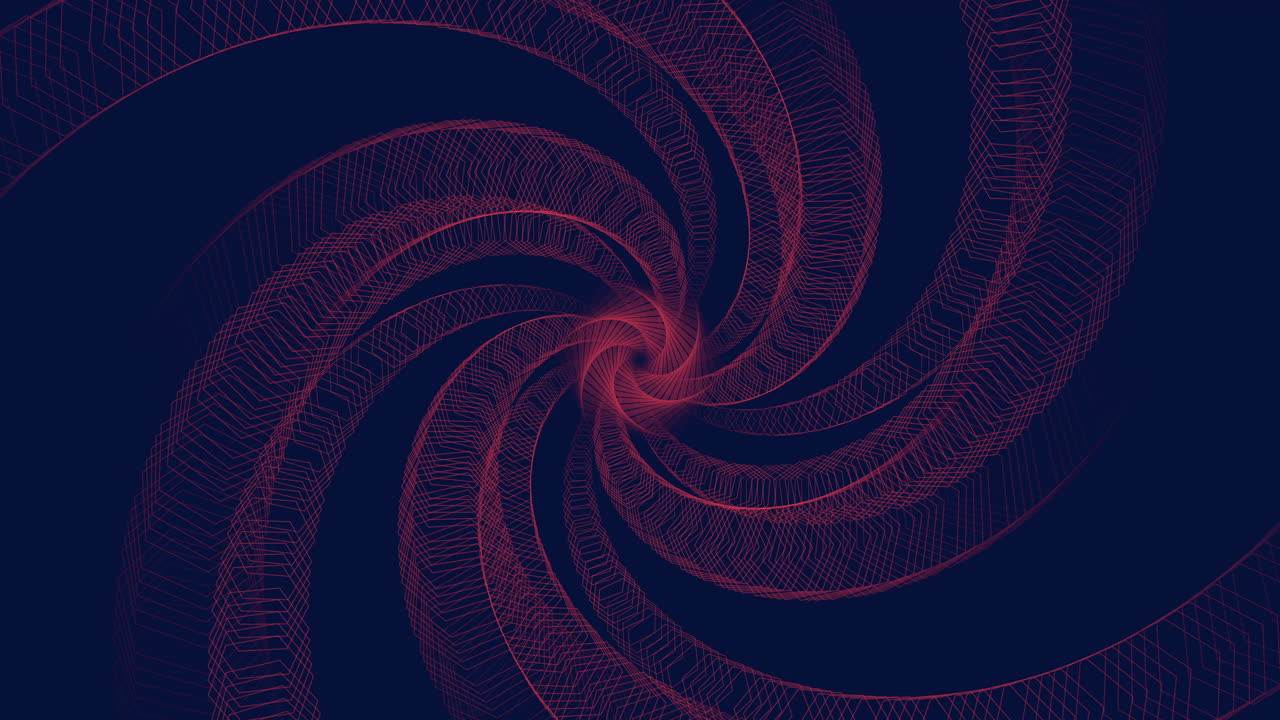 patrón dinámico en espiral de líneas rojas sobre un fondo oscuro