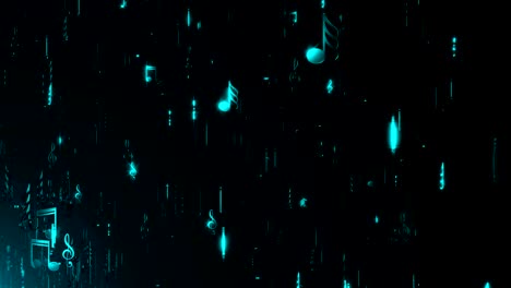 fondo abstracto con notas musicales