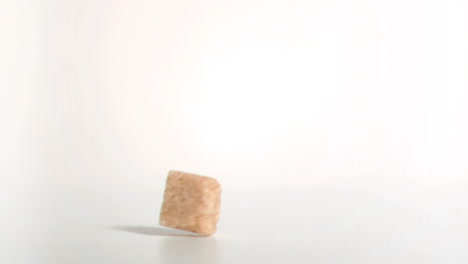 sugar cube spinning in super slow motion