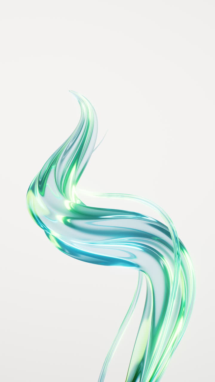 Flowing transparent curve lines background, 3d rendering