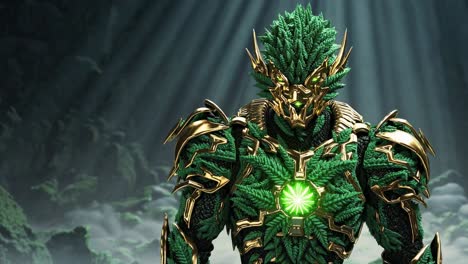 green metallic dragon armor