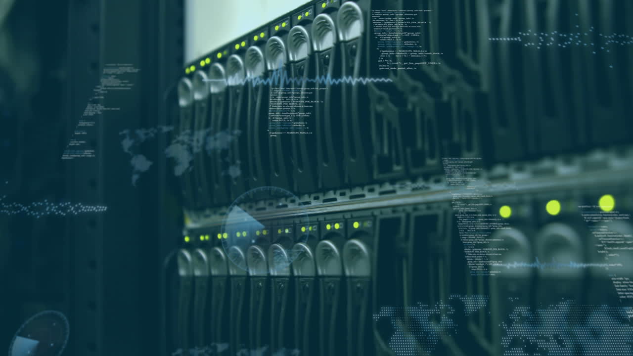 Animation of data processing over computer server