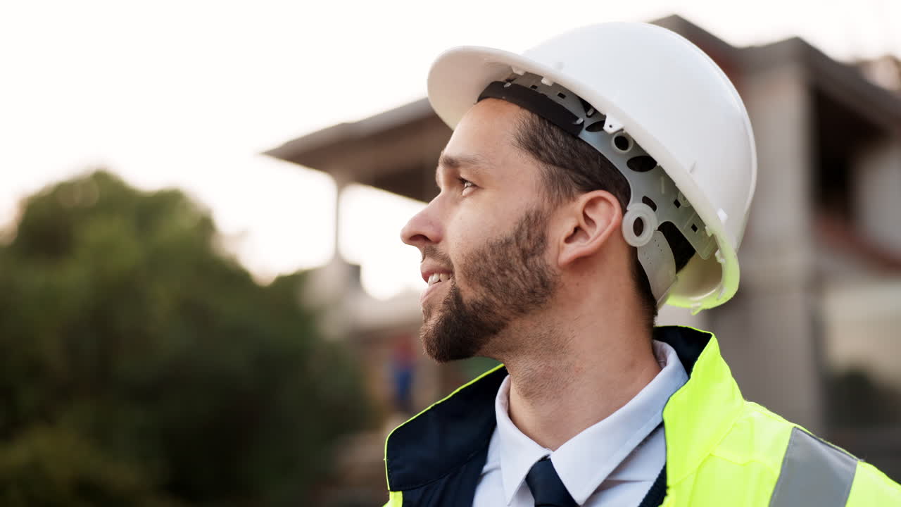 al aire libre, pensando y el hombre con una solución