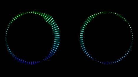 círculo de espectro de audio visualizador de audio gráficos de movimiento