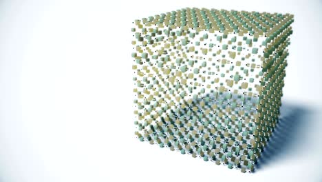 estructura de cubo molecular abstracta.