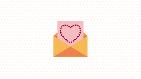 valentines day animated card with love envelope