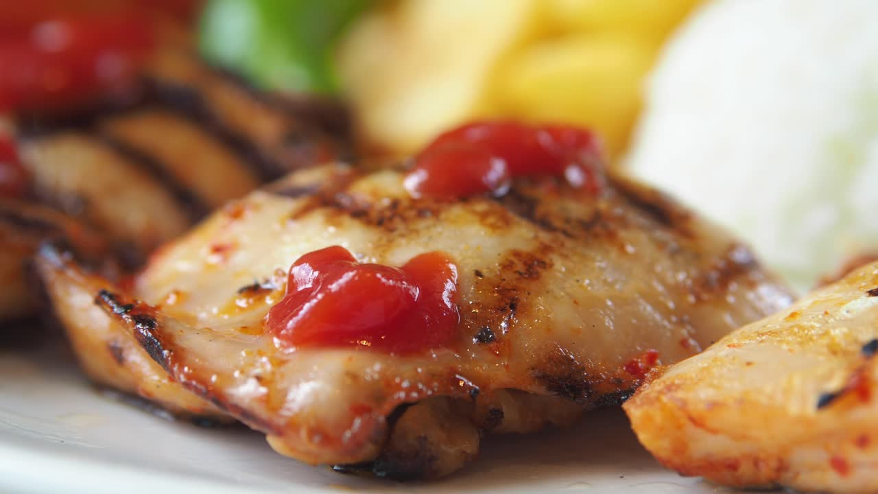 Grilled Chicken with Ketchup