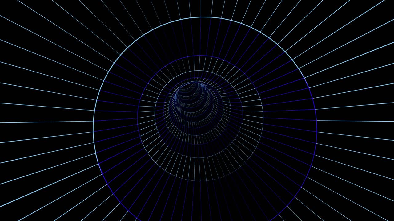 tubo, largo túnel oscuro con luz futurista.