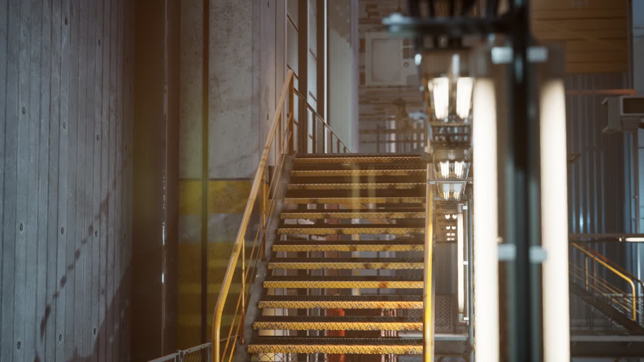 interior de una fábrica de automóviles con una línea de producción