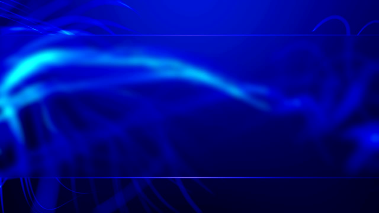 추상적인 흐릿한 파란색 프레임 배경에서 파동하는 반이는 3d 곡선 4k uhd 원활한 루프 애니메이션 템플릿 비디오