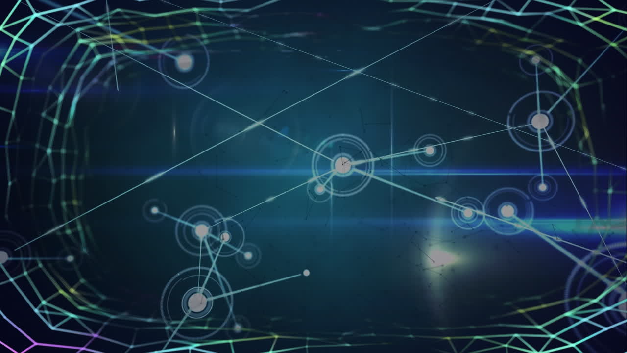 Animation of network of connections over shapes