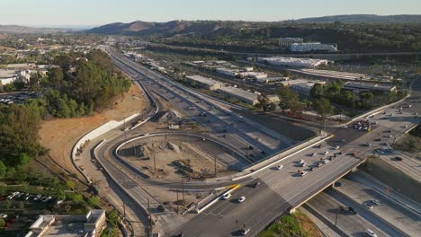 the five freeway in southern california, slowed to half speed