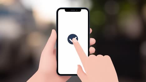 exploring the transition from a blank screen to a confirmation on a smartphone interface, highlighting user interaction and digital communication