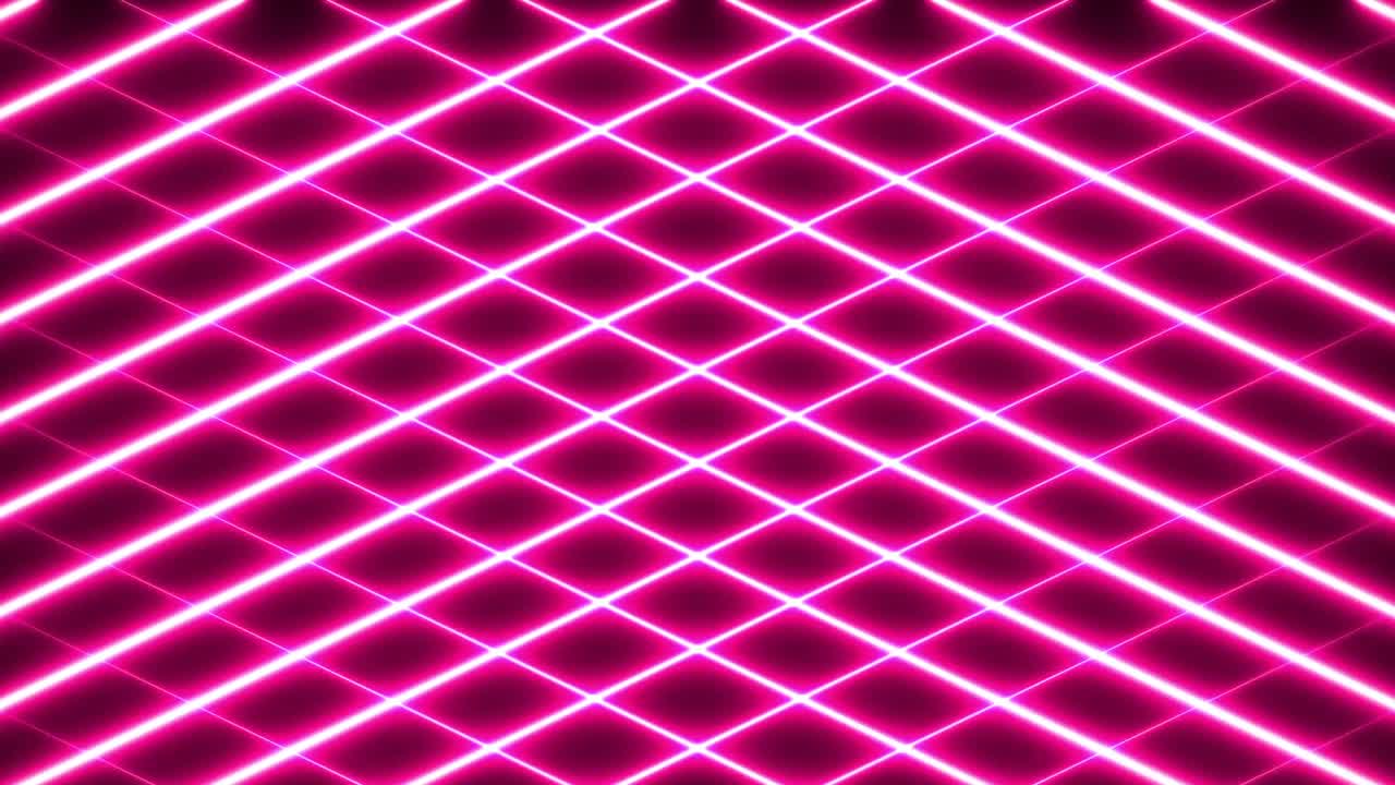 animación del texto wow sobre líneas rojas de neón