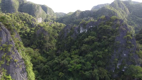 aerial location reveal of kayangan lake and surrounding nature in coron