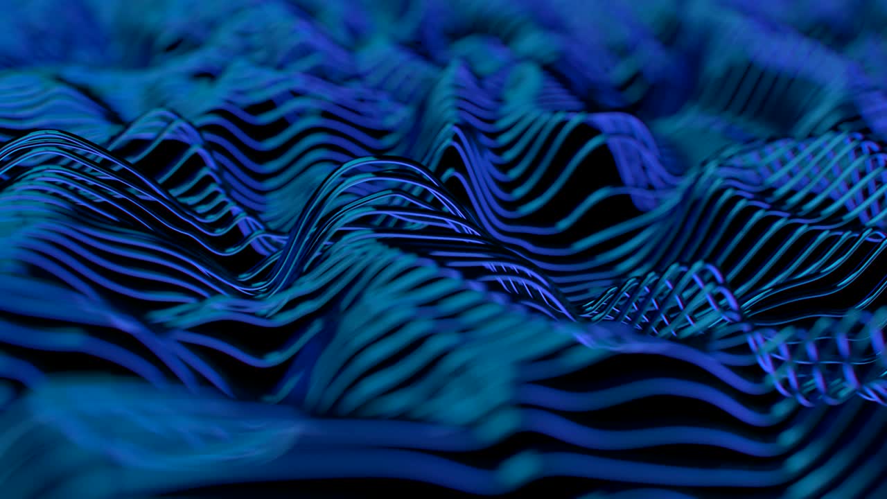 4K Abstract Neon Wavy Lines.