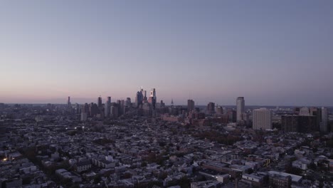 Flying-over-Philadelphia---City-Shot-Skyline-4K