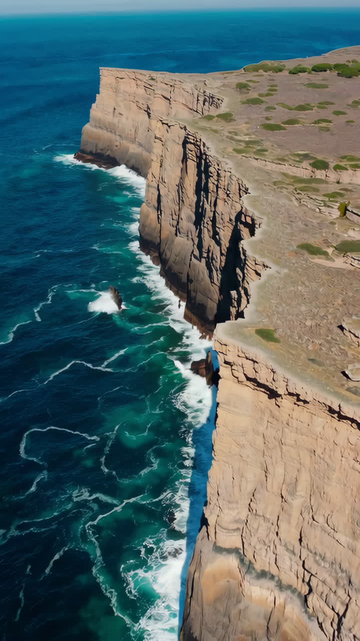 acantilados costeros y olas