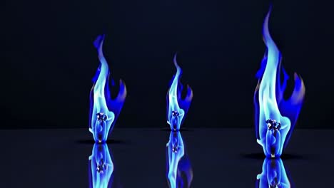 las llamas azules