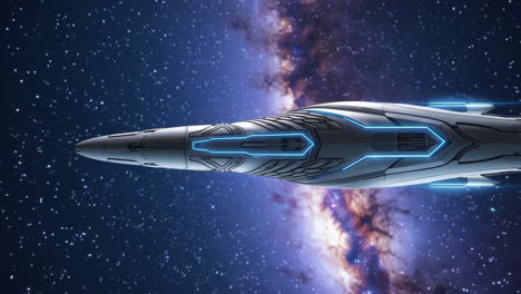 nave espacial futurista en el espacio