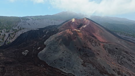 cumbre vieja volcano in la palma, serene terrain, extinct and peaceful