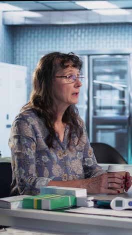 woman at a desk in a medical office