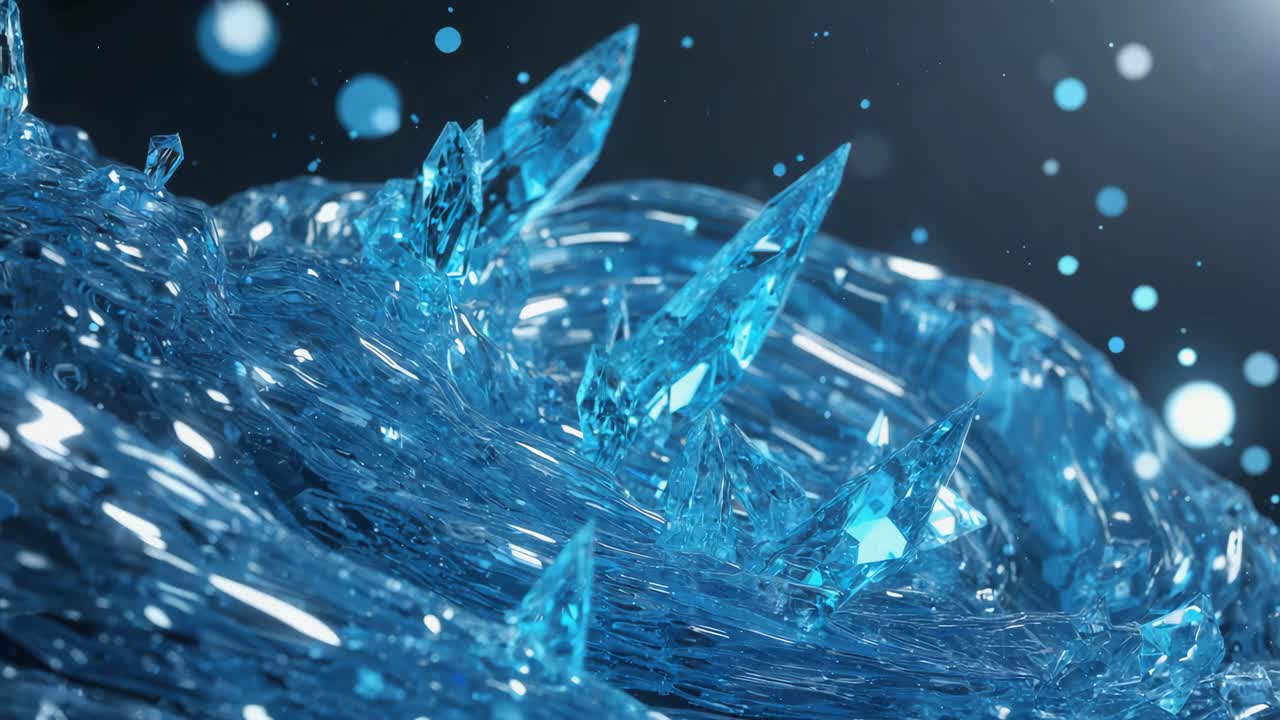 Close up of blue crystals