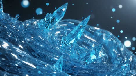 close up of blue crystals