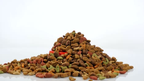 dry food for cats and other pets. rotates, studio shooting