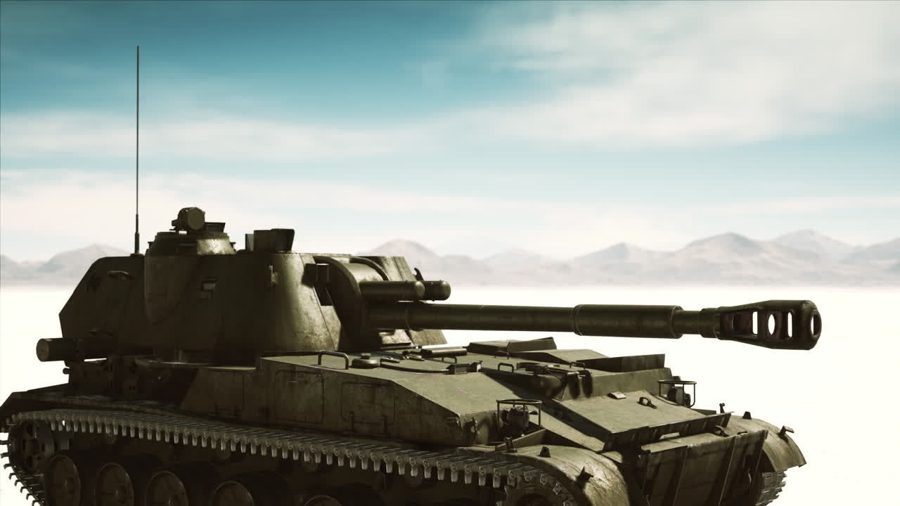 serbatoio militare nel deserto bianco