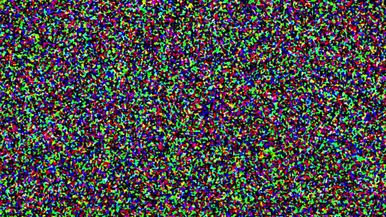 Authentic vhs color noise and static with heavy distortion and glitches. Perfect background or overlay for retro 80s or 90s television look