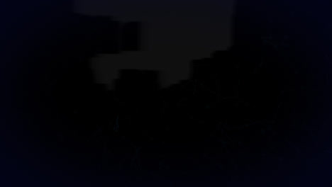 animación de una red de plexo verde que se mueve sobre un fondo negro