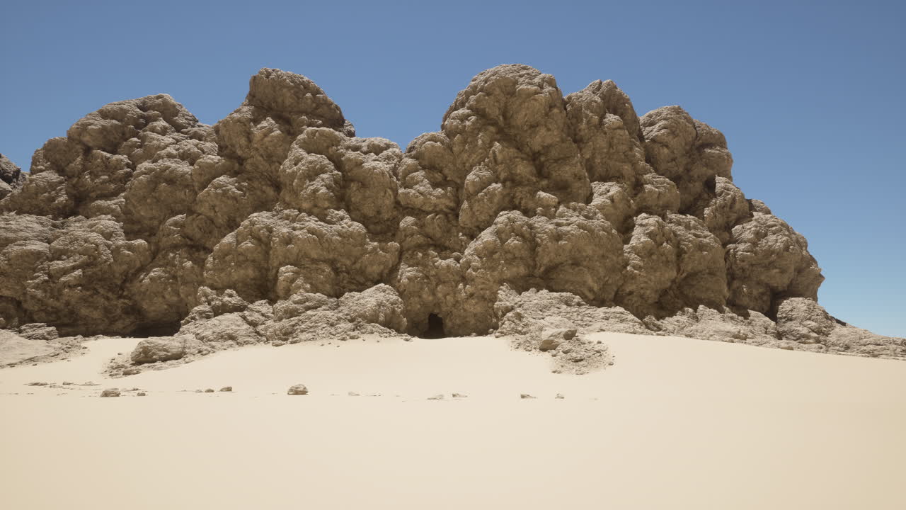 바위 형성과 함께 사막 풍경