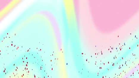 Animación-De-Confeti-Cayendo-Sobre-Fondo-Pastel-Ondulante