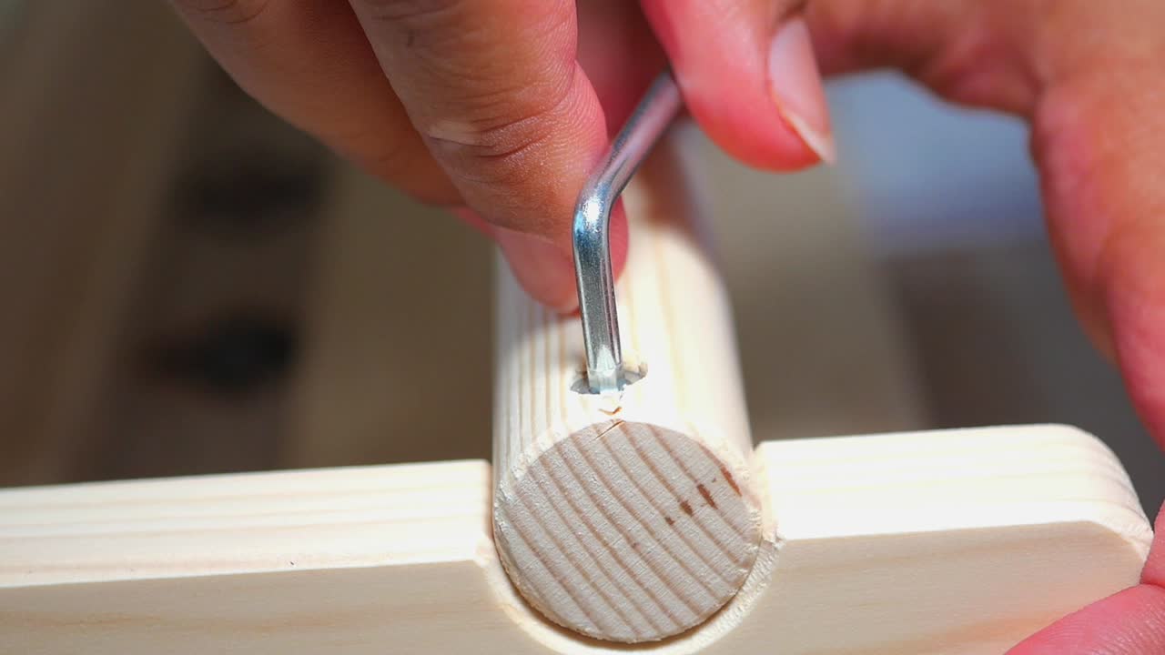 Assembling Wooden Furniture with Hand Tools