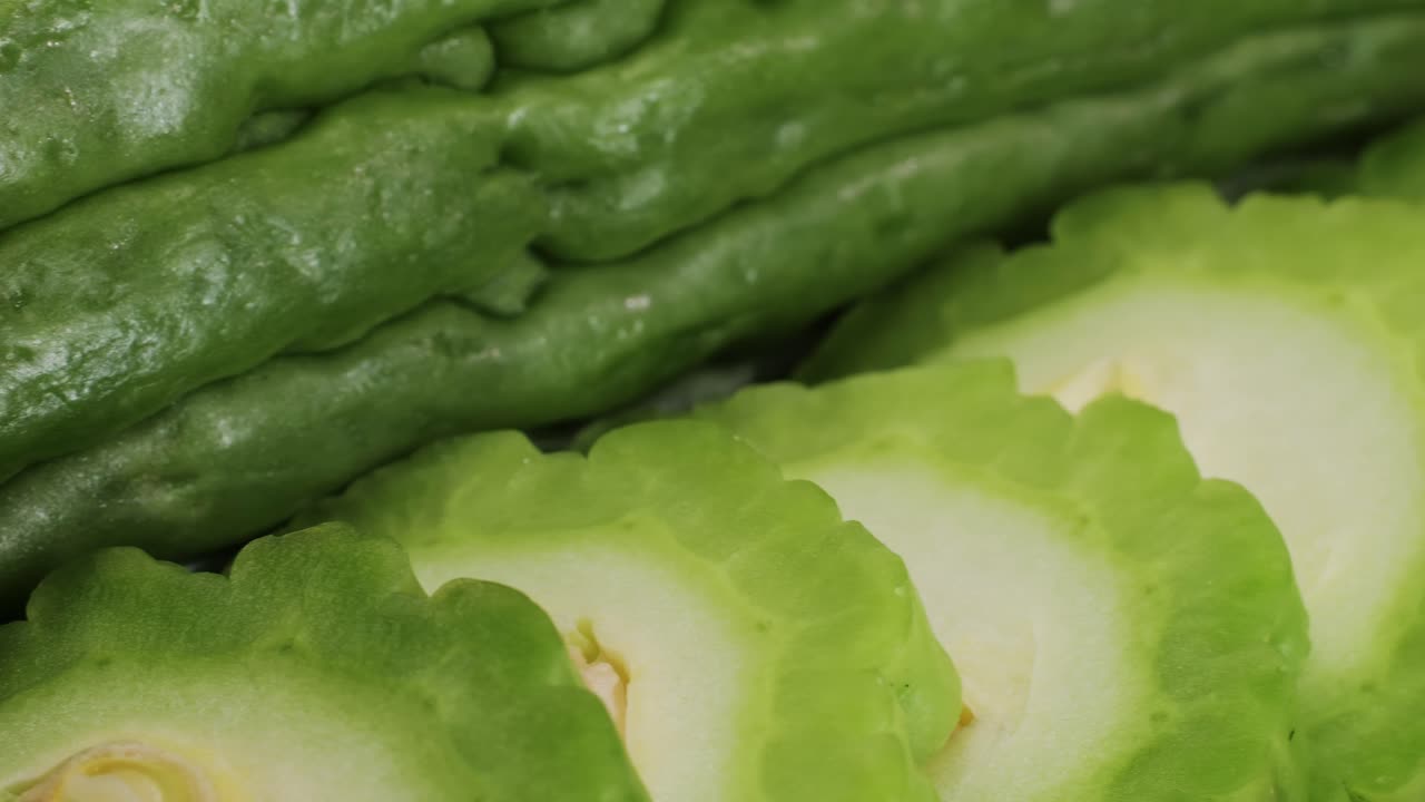 Closeup of Bitter Melon Slices