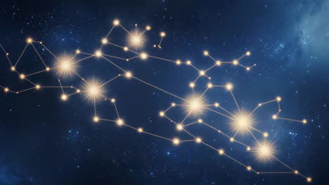 abstract constellation pattern in space