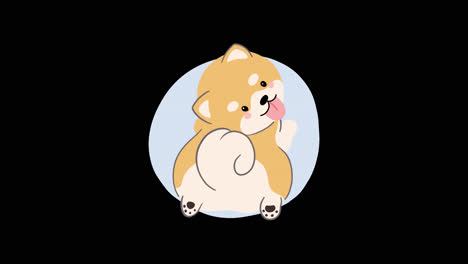 cute shiba inu cartoon