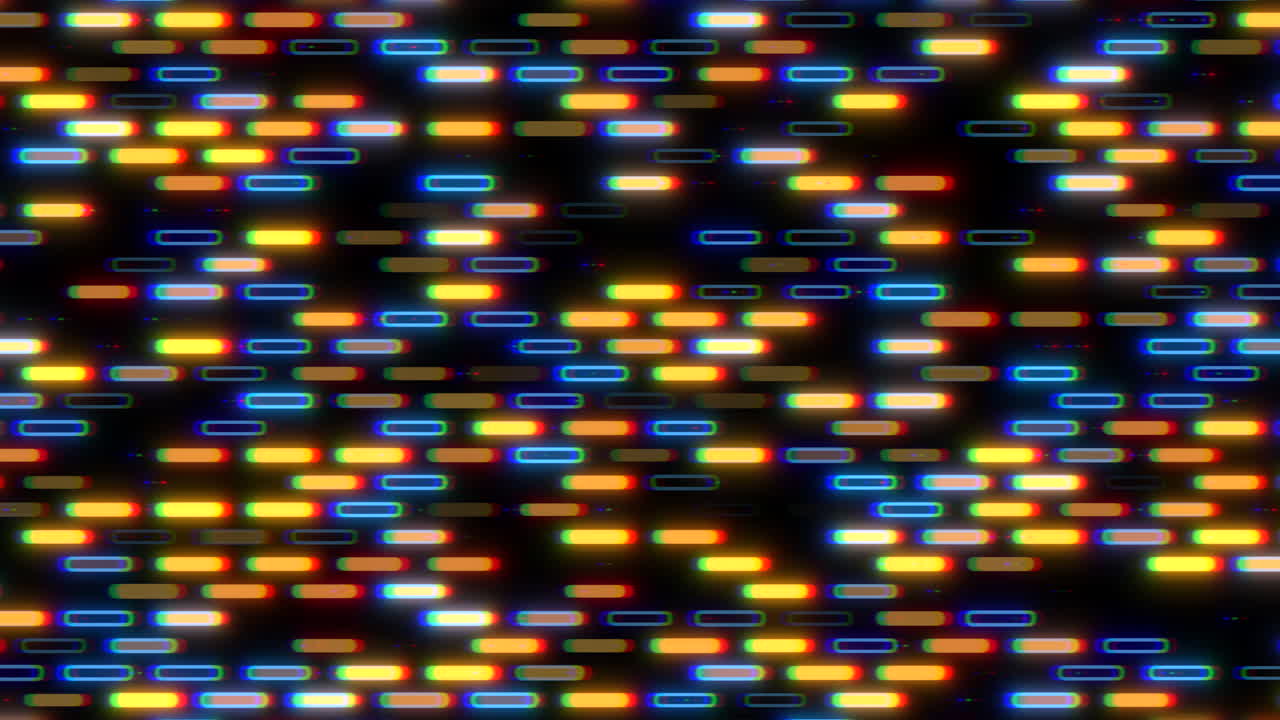 Digitale geometrische Formen mit Glitch auf dem Computerbildschirm