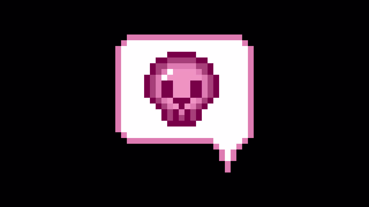Pixel art animation icon speech bubble scull (1)