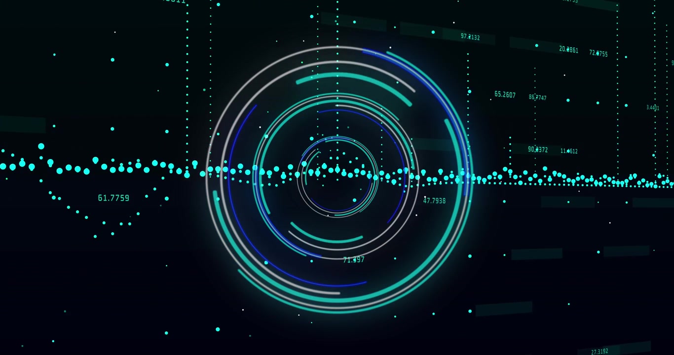 Animation of scope scanning and financial data processing
