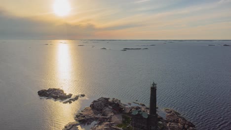 scenic view of bengtskär lighthouse during sunset