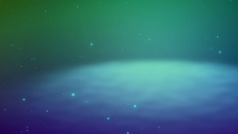 bright blue dots on a dark green background