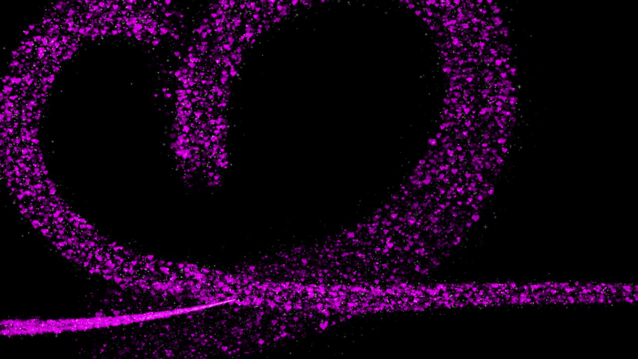 런타인 데이의 은 심장 배경 - 성 발렌타인 인사 카드 모션 디자인