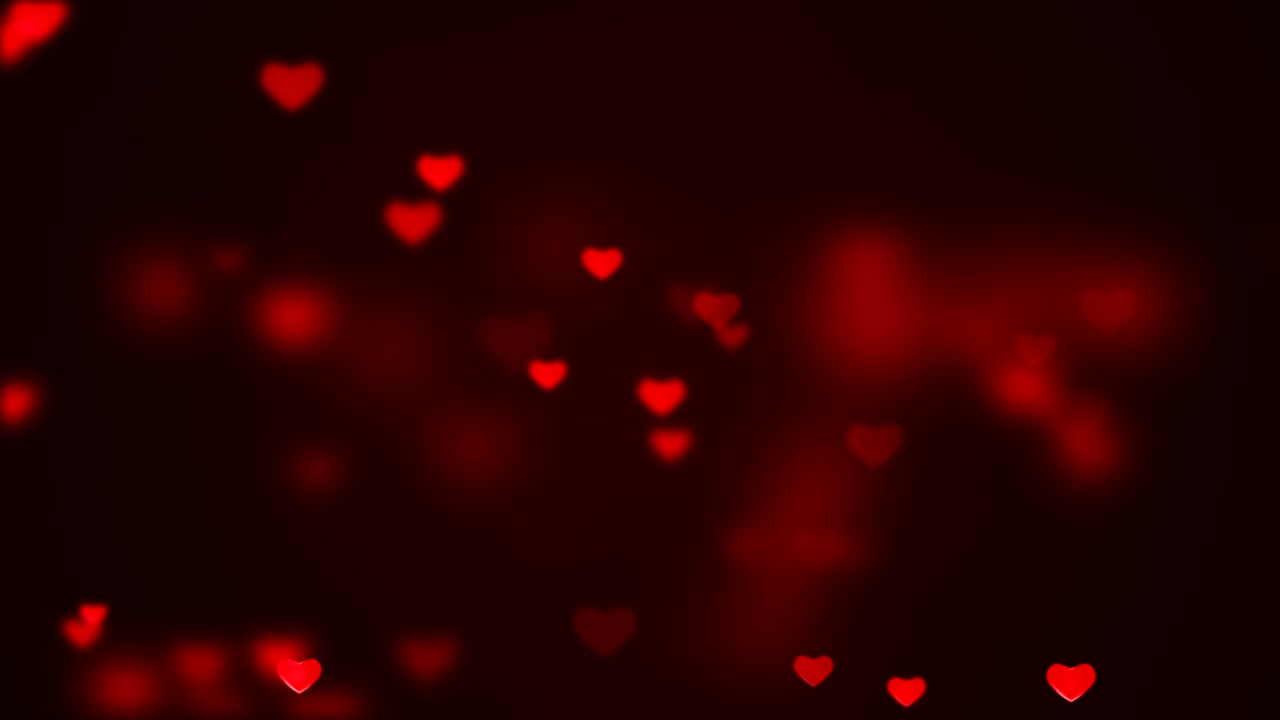 4k fondo de corazón rojo suave (loopable) video de stock