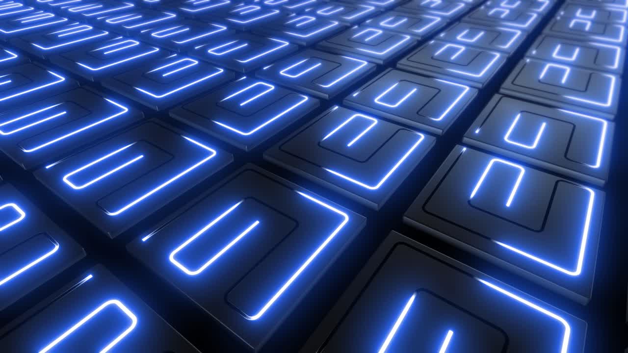 Abstract Futuristic Neon Pattern