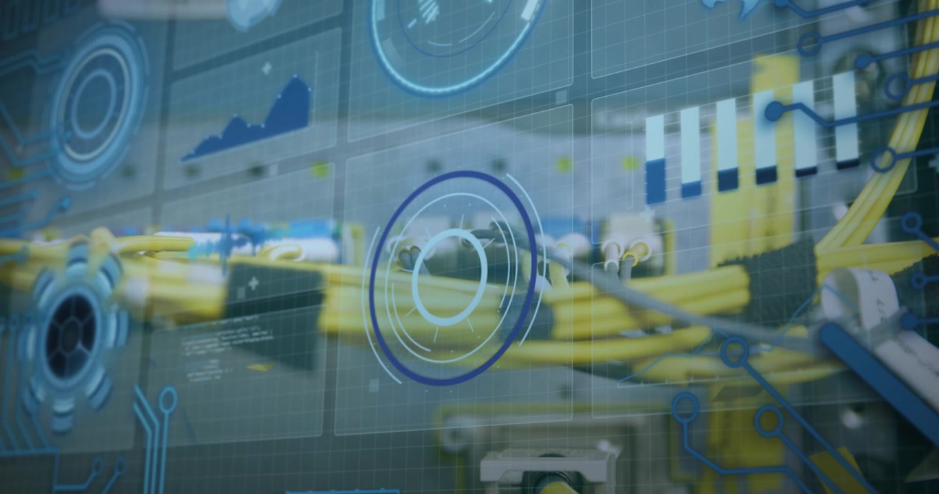 Animation of data processing over computer wires