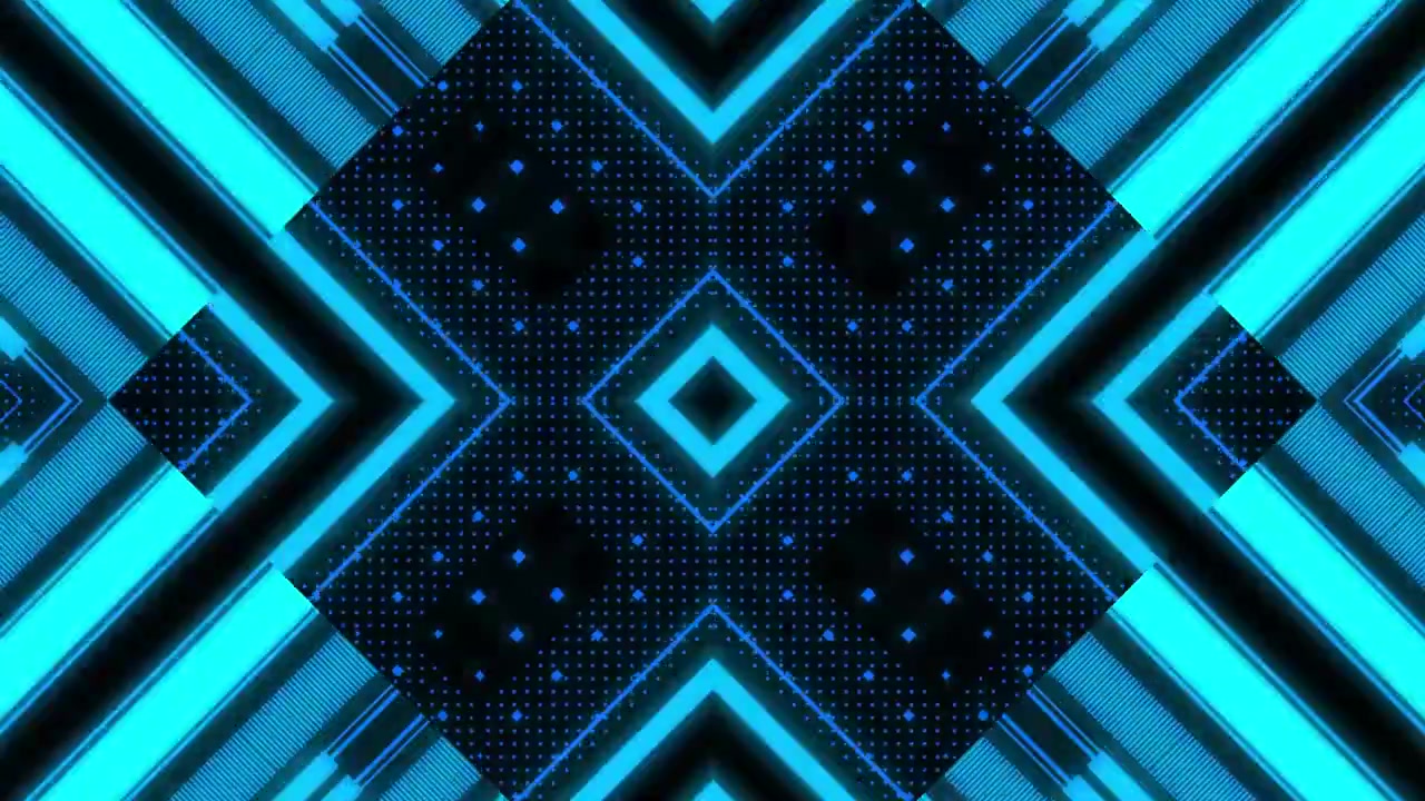 Abstract Blue Digital Geometric Pattern Animation