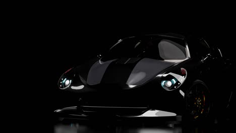 black custom car